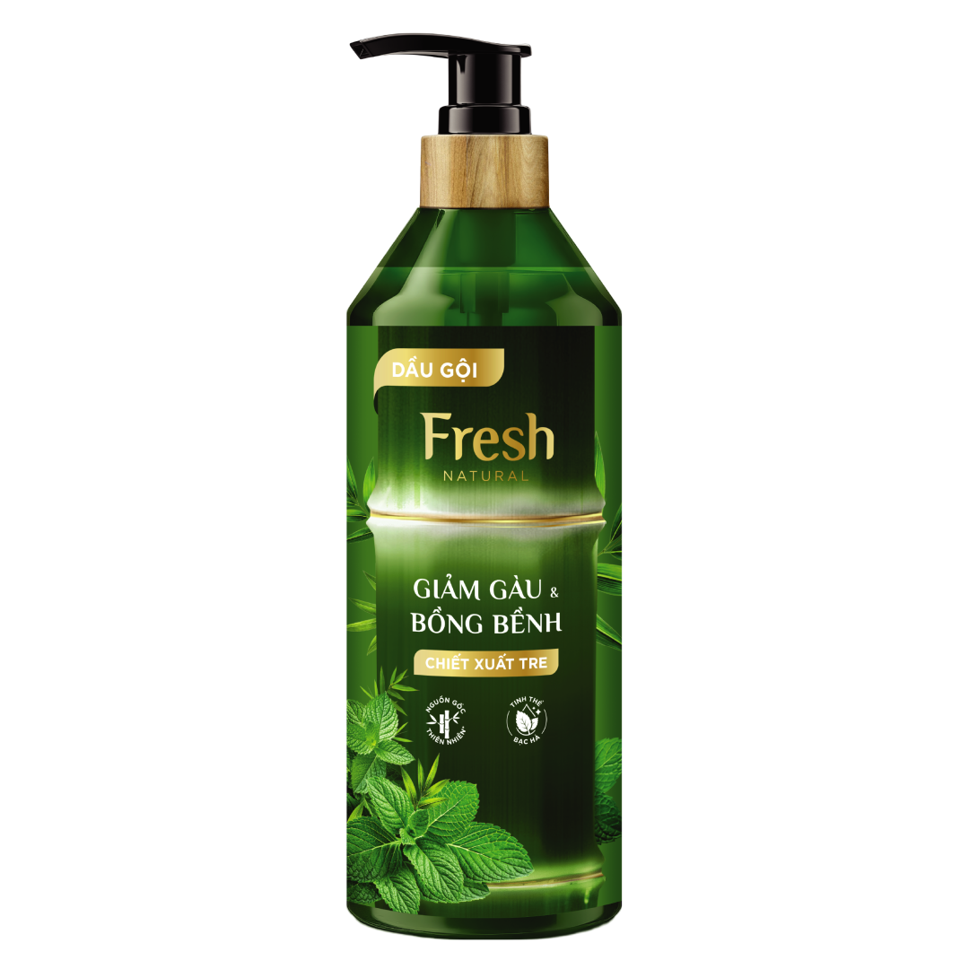 Dầu gội Fresh Natural Giảm gàu & Bồng bềnh tóc Chiết xuất Tre, 650g