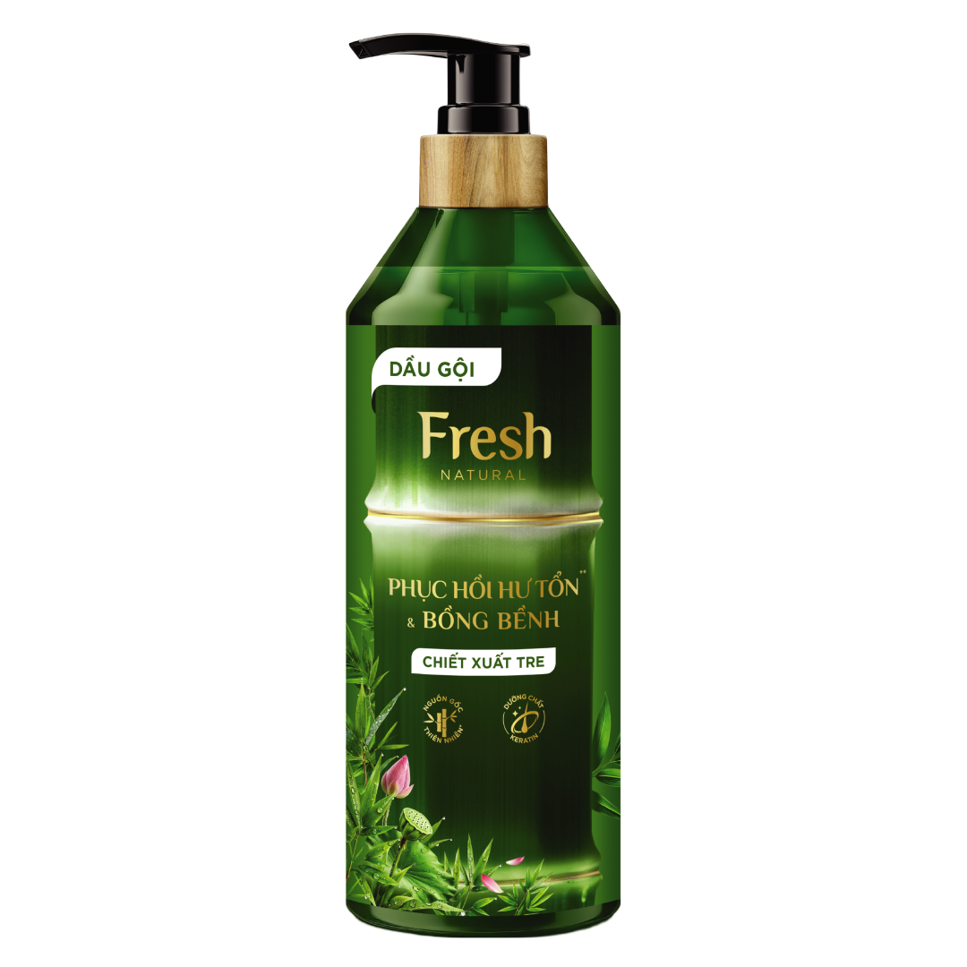 Dầu gội Fresh Natural Giúp phục hồi tóc hư tổn Chiết xuất tre, 650g